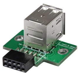 StarTech.com Adaptador Header USB 2.0 de 2 Puertos para Placa Base, IDC, Negro/Verde