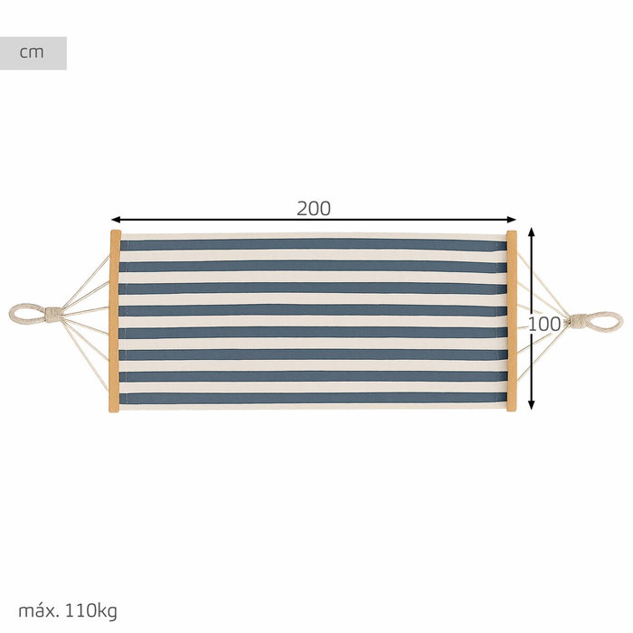 Hamaca Colgante Aktive 200 X 80 X 100 CM (2 Unidades)