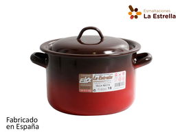 La Estrella Olla Recta Con Tapa 18 cm - 2.85 L Colección Fuego (6 Unidades)