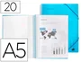 Liderpapel Carpeta escaparate con espiral, 20 fundas, DIN A5, Azul