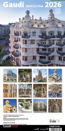 TRIANGLE POSTALS Calendario de Pared 2026 Gaudí-2 B (Pedrera) 16x16 cm