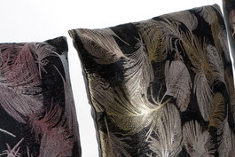 DKD Home Decor Cojin Glam Cobre Rosa Poliester Jacquard 10 x 45 x 45 cm (6 Unidades)