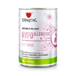 Disugual Diet Dog Hypoallergenic Codorniz Lata 6x400 gr Alimento Hipoalergénico para Perros