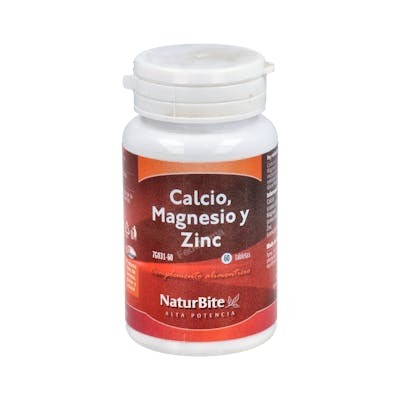 NATURBITE CALCIO MAGNESIO Y ZINC 1450mg 60comp. NATURBITE CALCIO MAGNESIO Y ZINC 1450mg 60comp.