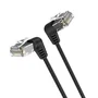Vention Cable de Red Ethernet RJ45 UTP Cat.6A con Conector de 90 grados, 50 cm, Negro