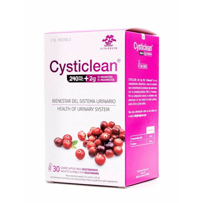 Cysticlean D-Manosa con 240mg PAC y Arándano Rojo, 30 sobres Cysticlean D-Manosa con 240mg PAC y Arándano Rojo, 30 sobres