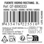 Quttin Pack de 6 Fuentes de Vidrio Rectangulares 3 L