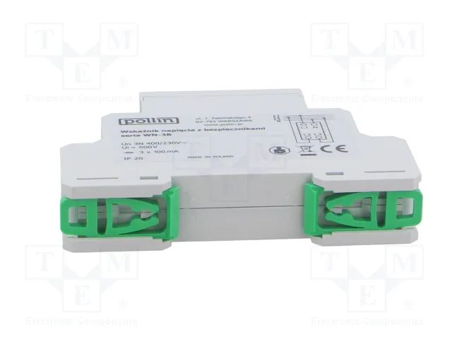 POLLIN Indicador de tensión 3x400VAC verde