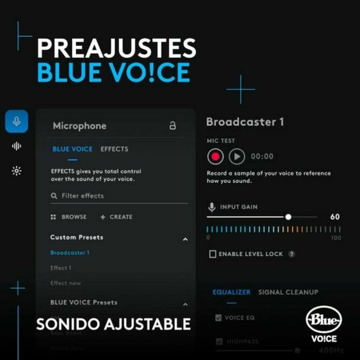Logitech 988-000551 Microfono Yeti Orb Lightsync con iluminacion, Negro