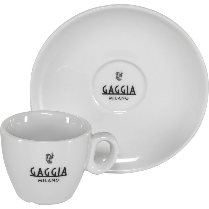 Gaggia Milano Set de 6 Tazas de Espresso y Platillos Blanco Gaggia Milano Set de 6 Tazas de Espresso y Platillos Blanco