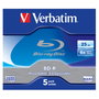 Verbatim 5 BD-R Discos Blu-Ray 25GB 6x Jewel Case 43715