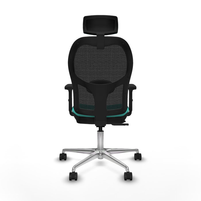 PIQUERAS Y CRESPO Silla de oficina Jorquera con mecanismo Sincro/Traslack, Turquesa y Negro