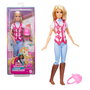 Barbie Muñeca Barbie Malibu Jinete De Equitación Hxj38 Mattel Inspirada en Serie de Netflix Barbie Mysteries: The Great Horse Chase con Chaleco y Casco Extraíbles
