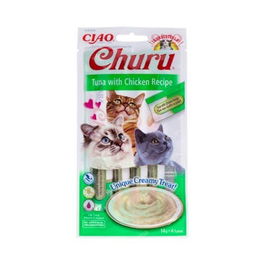 CHURU VET Snack Atún con Pollo 1 Bolsa 4 Sticks de 14g