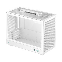 DeepCool CH160 PLUS White, Caja PC SFF Mini ITX, Blanco, Ventana Lateral, Soporta micro ATX/Mini-ITX, Ventiladores 120/140 mm, Radiador 240 mm, GPU 34.2 cm, 4 Ranuras