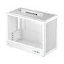 DeepCool CH160 PLUS White, Caja PC SFF Mini ITX, Blanco, Ventana Lateral, Soporta micro ATX/Mini-ITX, Ventiladores 120/140 mm, Radiador 240 mm, GPU 34.2 cm, 4 Ranuras