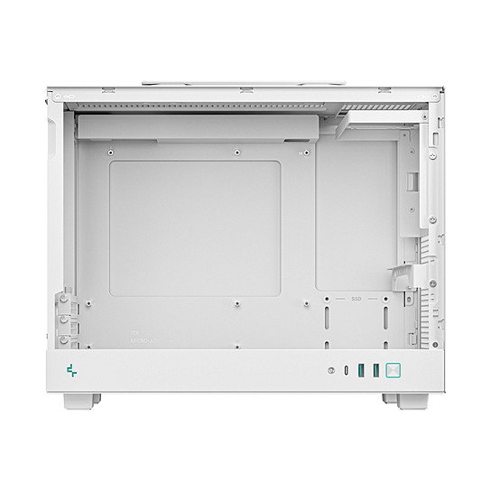 DeepCool CH160 PLUS White, Caja PC SFF Mini ITX, Blanco, Ventana Lateral, Soporta micro ATX/Mini-ITX, Ventiladores 120/140 mm, Radiador 240 mm, GPU 34.2 cm, 4 Ranuras