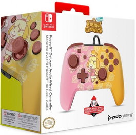 PDP Mando Faceoff Deluxe Audio Wired Controller Animal Crossing: Isabelle