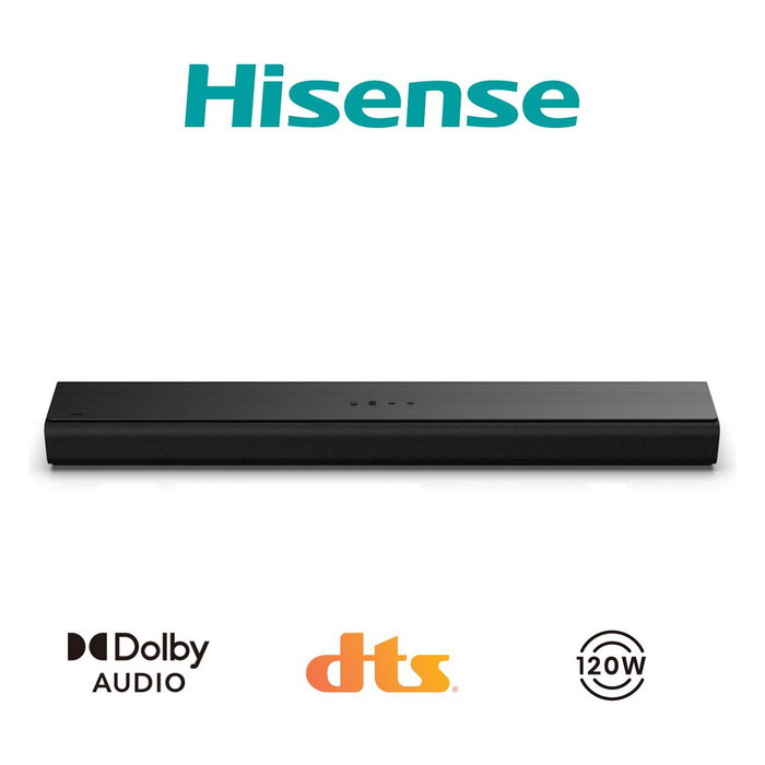 Hisense HS1000 Barra de Sonido 2.0 Canales 120W DTS Virtual:X Dolby Audio Negro Bluetooth HDMI USB Hisense HS1000 Barra de Sonido 2.0 Canales 120W DTS Virtual:X Dolby Audio Negro Bluetooth HDMI USB