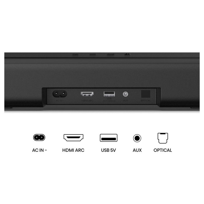 Hisense HS1000 Barra de Sonido 2.0 Canales 120W DTS Virtual:X Dolby Audio Negro Bluetooth HDMI USB Hisense HS1000 Barra de Sonido 2.0 Canales 120W DTS Virtual:X Dolby Audio Negro Bluetooth HDMI USB