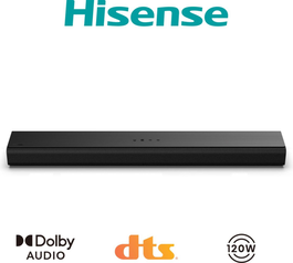 Hisense Barra de Sonido HS1000 Negro 2.0 Canales 120W con DTS Virtual:X y Dolby Audio