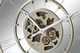 DKD Home Decor Reloj de Pared de Hierro y Espejo Champán 67x67 cm