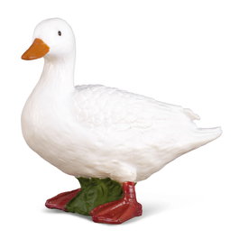 Collecta 88007 Figura de Animal de Granja, Pato Blanco Tamaño S, Réplica Pintada a Mano con Detalles para Educación y Colección (+3 Años)