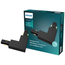 Philips Easylink Conector en L Horario para Sistema de Iluminación de Carril, Giro 90°, Negro, 1800W Máx., 220-240V
