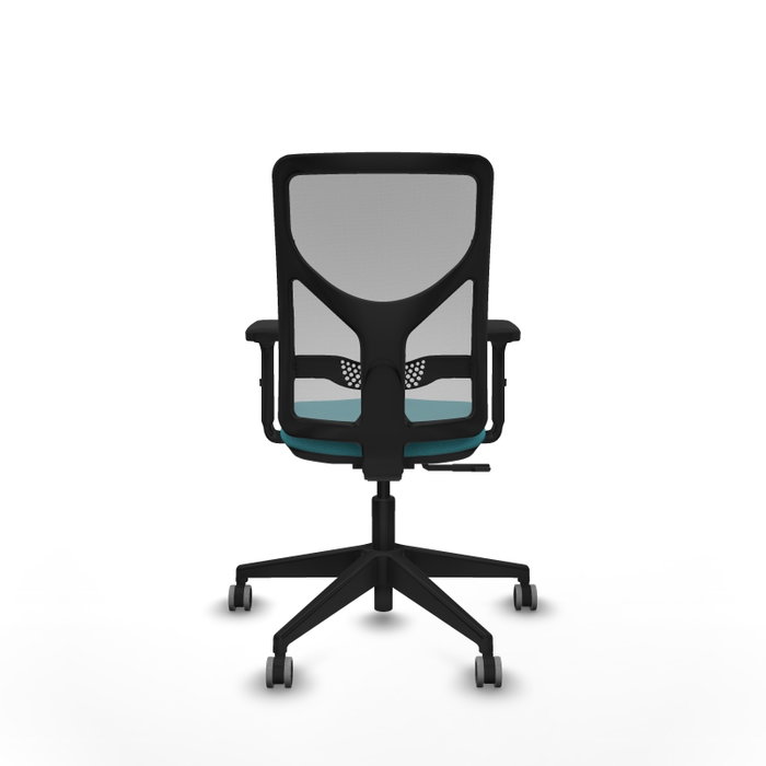PIQUERAS Y CRESPO Silla de oficina Motilla con mecanismo Sincro, Tela Turquesa y Malla Gris PIQUERAS Y CRESPO Silla de oficina Motilla con mecanismo Sincro, Tela Turquesa y Malla Gris