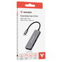 Verbatim Hub 32155 USB-C con HDMI 4K 60Hz, USB 3.1 y PD 100W, Gris