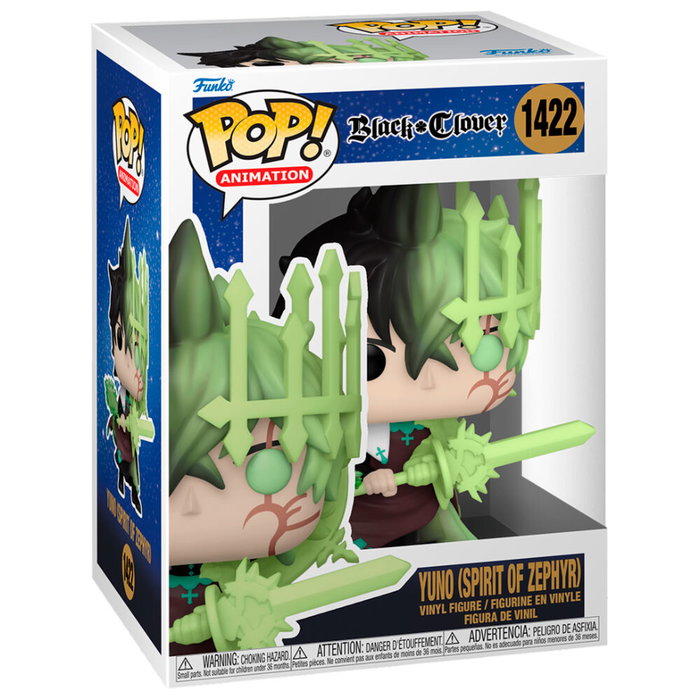 Funko Figura POP Black Clover Yuno Spirit of Zephyr Vinilo 9cm Caja Regalo Funko Figura POP Black Clover Yuno Spirit of Zephyr Vinilo 9cm Caja Regalo