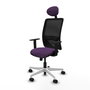PIQUERAS Y CRESPO Silla de oficina Zulema con mecanismo Sincro, Morado y Negro