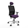 PIQUERAS Y CRESPO Silla de oficina Zulema con mecanismo Sincro, Morado y Negro