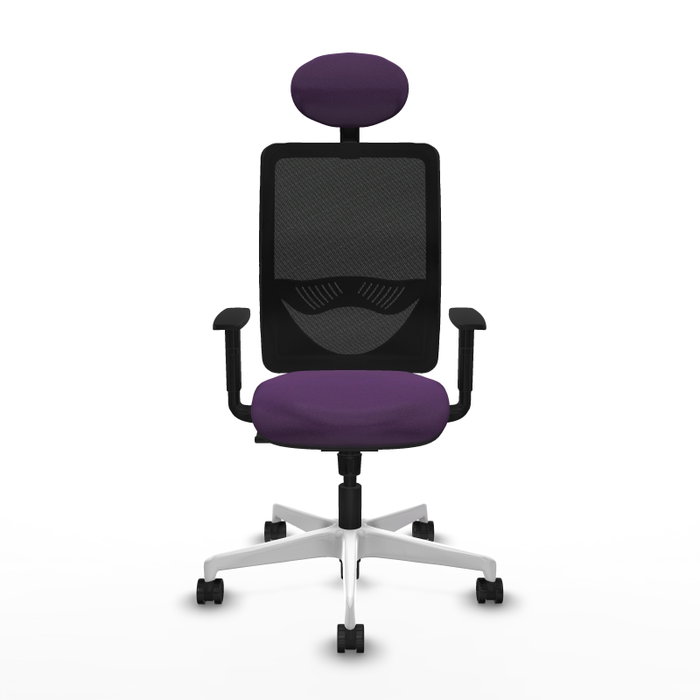 PIQUERAS Y CRESPO Silla de oficina Zulema con mecanismo Sincro, Morado y Negro