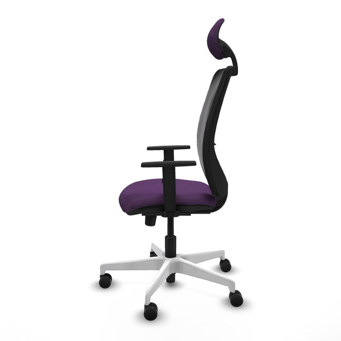 PIQUERAS Y CRESPO Silla de oficina Zulema con mecanismo Sincro, Morado y Negro