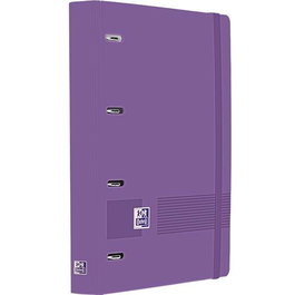 Oxford Europeanbinder Live&Go Carpeta de Anillas 4x35 A4+ con Recambio y Pizarra Lila