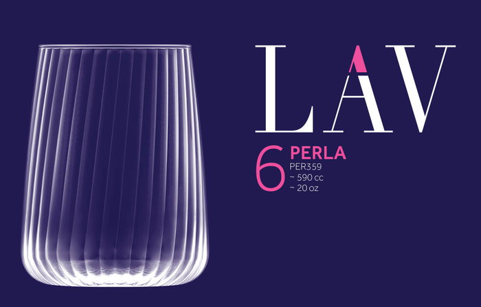 LAV Set de 6 Vasos Perla 590cc
