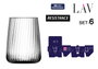 LAV Set de 6 Vasos Perla 590cc