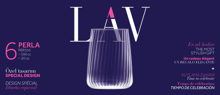 LAV Set de 6 Vasos Perla 590cc