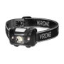 ORNO Linterna frontal LED con 2 LED rojos de 45º
