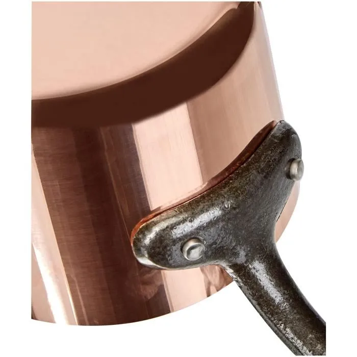 Baumalu Salsera Cobre 11 cm - Cobre Sólido Interior Estañado Mango Hierro Fundido Caño Gas Especial