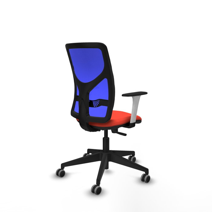 PIQUERAS Y CRESPO Silla de oficina Motilla con Mecanismo Sincro, Malla Azul y Tela Naranja oscuro PIQUERAS Y CRESPO Silla de oficina Motilla con Mecanismo Sincro, Malla Azul y Tela Naranja oscuro