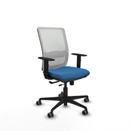 PIQUERAS Y CRESPO Silla de oficina Haches Azul claro y Blanco