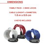 Master Lock 3x1 Master Lock 8mm Cable Lock 8127EURTRI