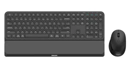 Philips 6000 series SPT6607B/16 Teclado y Ratón Inalámbricos RF Wireless + Bluetooth Negro