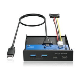 GrauGear G-MP02 Panel Frontal USB con 2x USB-C y 2x USB-A
