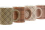 DKD Home Decor Juego de Tazas de Porcelana Lineas Surtido 390ml
