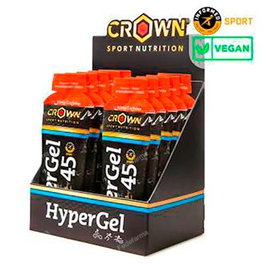CROWN SPORT NUTRITION HyperGel 45 Fresa + Cafeína 10 x 75g