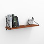 Hanah Home Estantería de Pared Seramoni Nogal Moderna Industrial para Salón, Dormitorio, Despacho, 72x27x20 cm