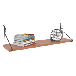 Hanah Home Estantería de Pared Seramoni Nogal Moderna Industrial para Salón, Dormitorio, Despacho, 72x27x20 cm